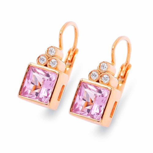 Turmalin fülbevaló rosegold-ból