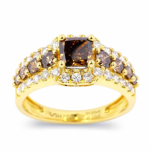 Színes gyémánt gyűrű - 2,2 karát