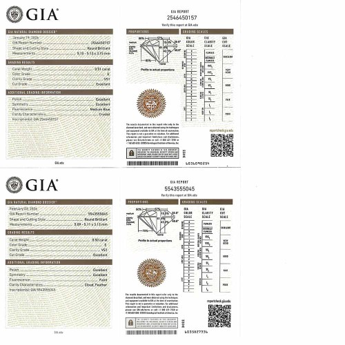 Gyémánt fülbevaló - 5,0mm - fehérarany