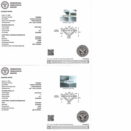 Buton gyémánt fülbevaló - 0,5-0,6ct - fehérarany