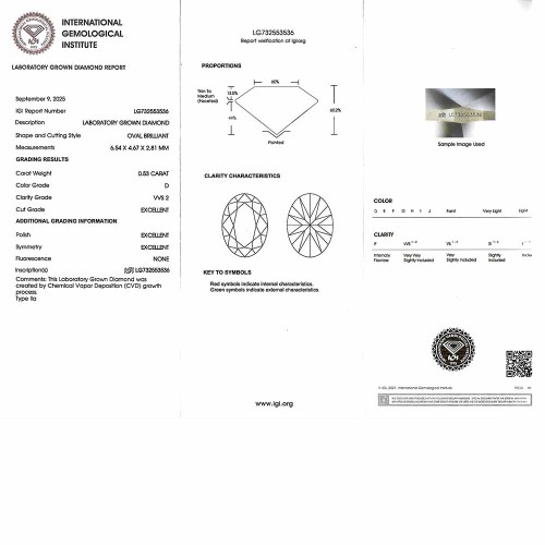 Gyémánt eljegyzési gyűrű - Ovális - Corinne