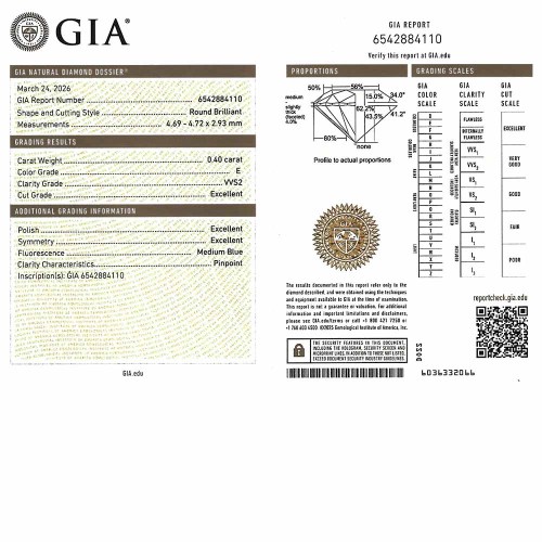 Gyémánt eljegyzési gyűrű - 0,25-0,4ct - fehérarany