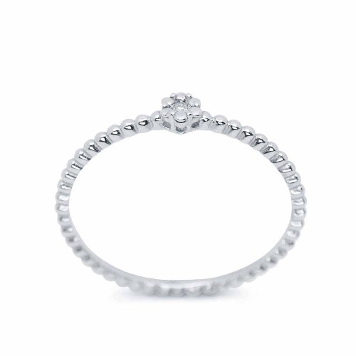 Fehérarany eljegyzési gyűrű - bogyós