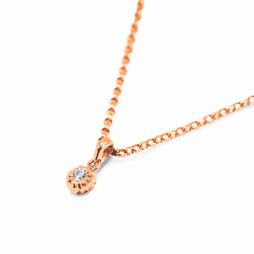 Gyémánt medál rosegold-ból