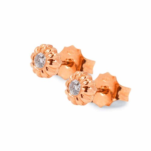 Gyémánt fülbevaló rosegold-ból