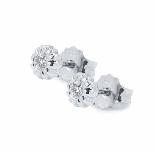 Gyémánt fülbevaló fehér aranyból