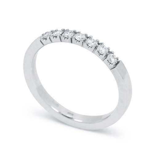 Gyémánt soros gyűrű - 7db - fehérarany