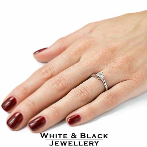 Gyémánt eljegyzési gyűrű - csavart 4-4,3mm