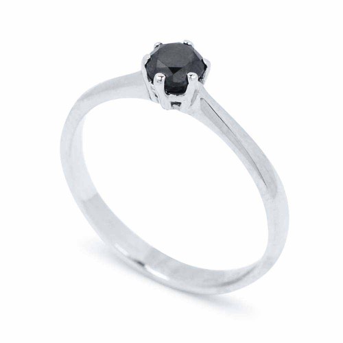 Fekete gyémántgyűrű - 4,5mm - hatkarmos