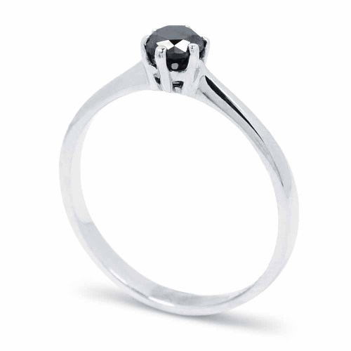 Fekete gyémántgyűrű - 4,5mm - hatkarmos