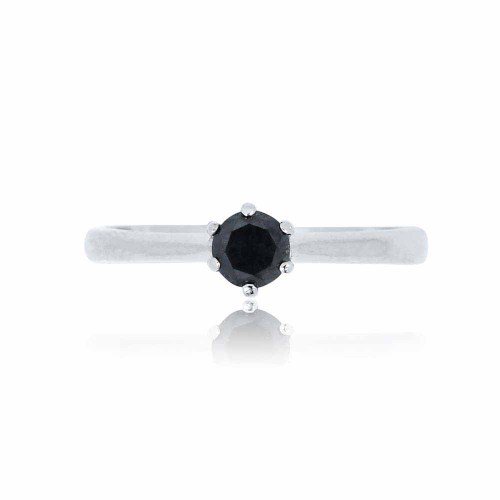 Fekete gyémántgyűrű - 4,5mm - hatkarmos