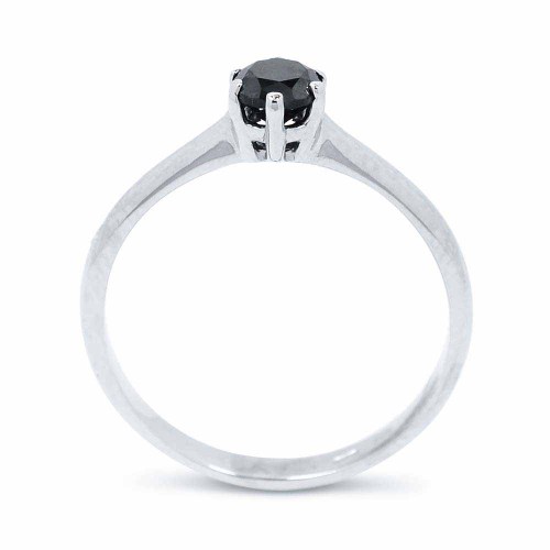 Fekete gyémántgyűrű - 4,5mm - hatkarmos