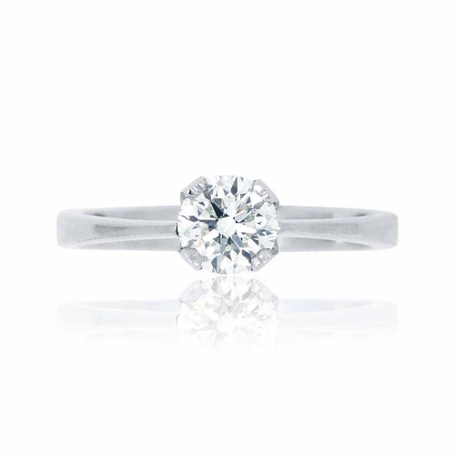 Gyémánt eljegyzési gyűrű - 0,5-0,7 karát - fehérarany