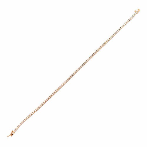 Gyémánt tenisz karkötő - rosegold