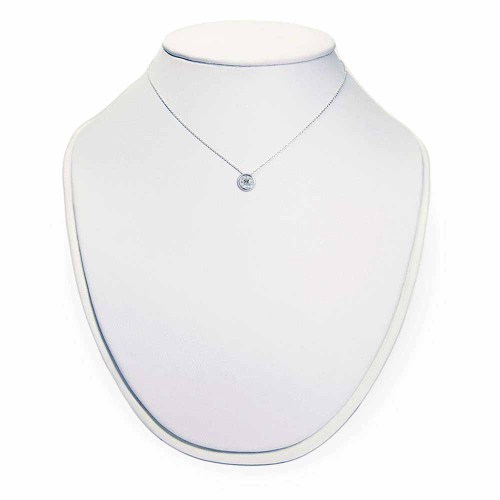 Gyémánt nyaklánc, 3,3-3,5mm, fehérarany - buton