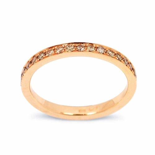 Körbe köves gyémánt gyűrű - rosegold - peremes