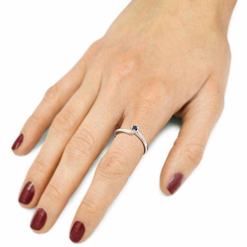 Fekete gyémánt gyűrű - 3,0mm - 3 íves