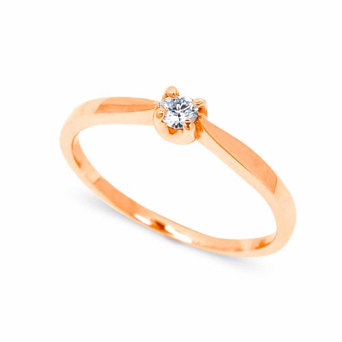 Eljegyzési gyűrű 2,7-3,1mm gyémánttal - rosegold