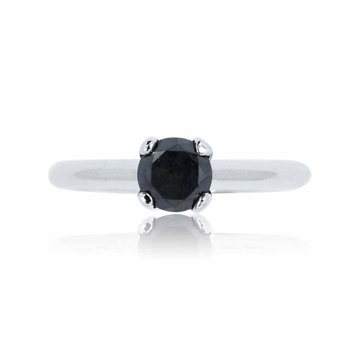 Fekete gyémánt eljegyzési gyűrű - 0,6-0,8ct