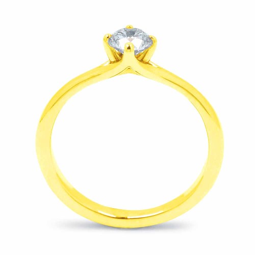 Gyémánt eljegyzési gyűrű - 0,25-0,4ct - arany