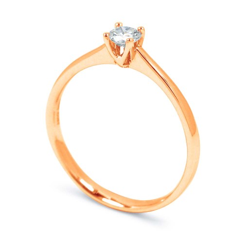 Gyémánt eljegyzési gyűrű - 0,14-0,2 karát - rose