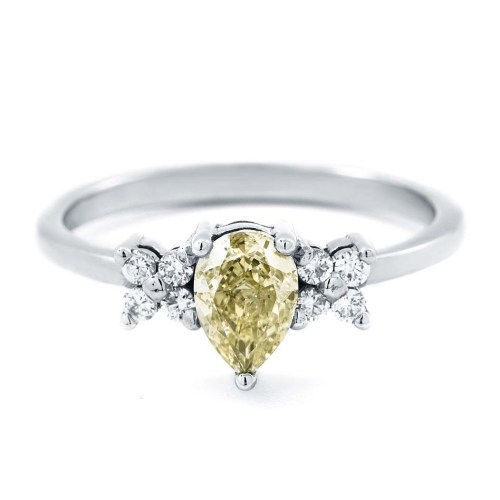 Sárga csepp gyémánt gyűrű - LIKO