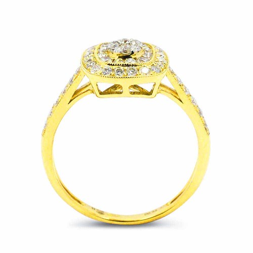 Eljegyzési gyűrű gyémánttal - Bourbon - arany