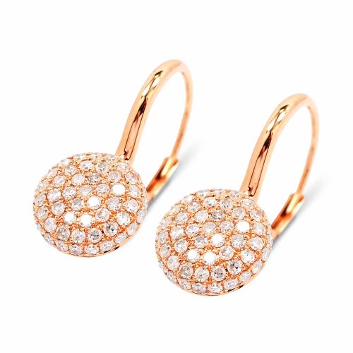 Shine fülbevaló - 0,8 karát - rosegold