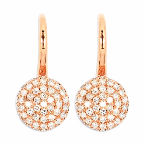 Shine fülbevaló - 0,8 karát - rosegold