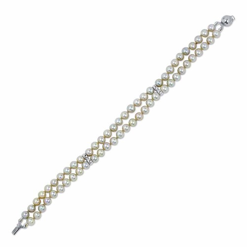 Két soros gyöngy karkötő - 5,0mm