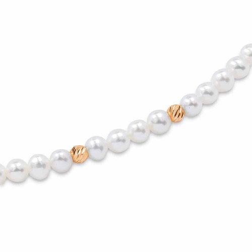 Gyöngysor, édesvízi - 3mm - rosegold