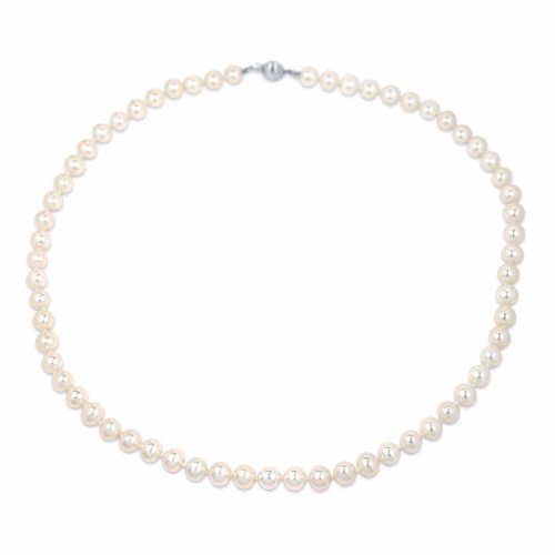 Gyöngysor 6-6,5mm, fehér zár