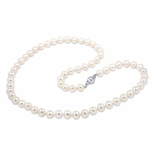 Gyöngysor 6-6,5mm, fehér zár