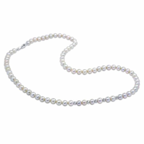 Igazgyöngy gyöngysor - 5,0mm - ezüstös