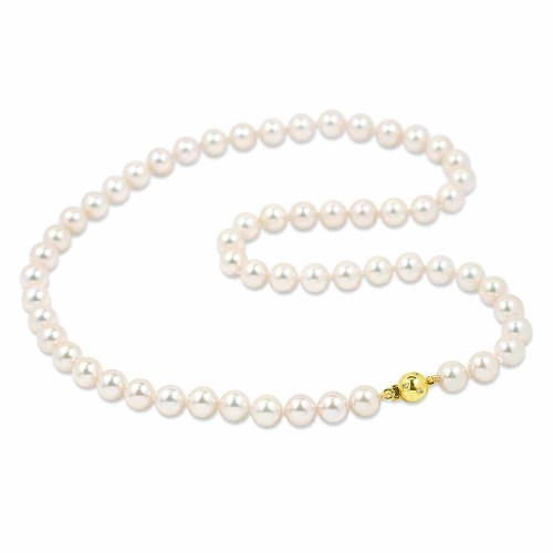 Gyöngy nyaklánc - 6,5-7mm - gyémánt