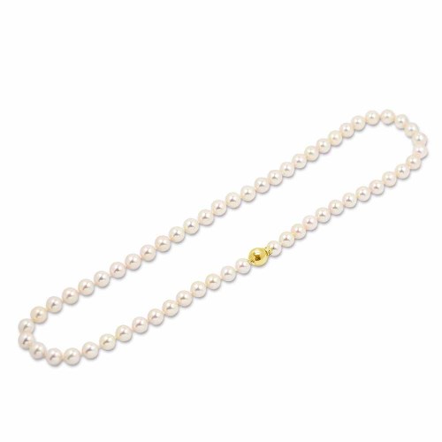 Igazgyöngy gyöngysor - 7-7,5mm - AAA top - arany