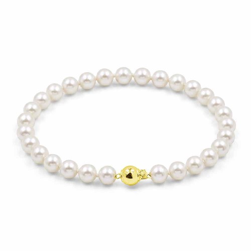 Gyöngy karkötő, 5,5mm - arany