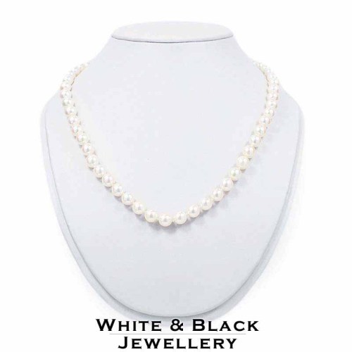 Igazgyöngy gyöngysor - 6-7mm - fehér