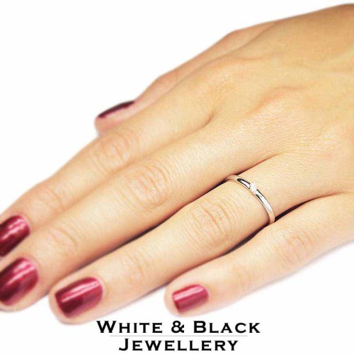 Dupla gyémánt gyűrű - fehéraranyból