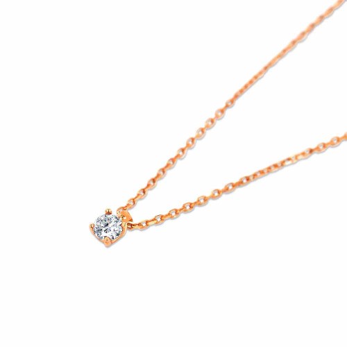 Gyémánt nyaklánc, rosegold  - 2,8-3,2mm