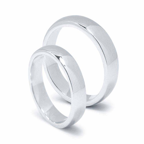 Karikagyűrű féldomború profillal, 4mm, fehér