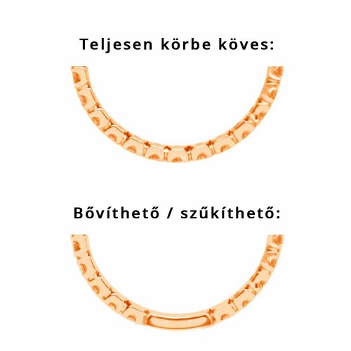 Körbe köves gyémánt gyűrű, rosegold - 1,5mm