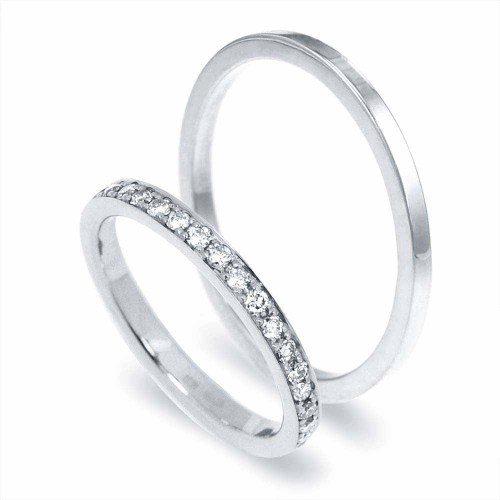 Körbe köves gyémánt karikagyűrű - 1,5mm - perem