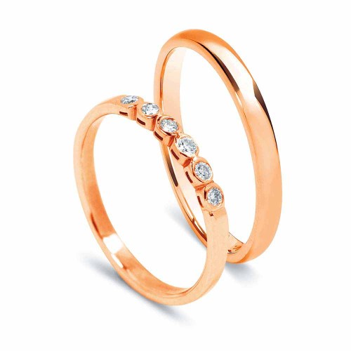 Gyémánt karikagyűrű pár - 1,7mm - buton