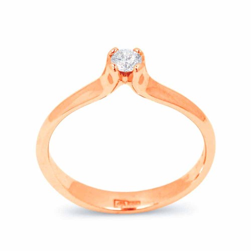 Rosegold eljegyzési gyémántgyűrű - felívelő