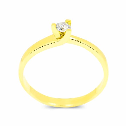 Eljegyzési gyűrű, három karmos - arany