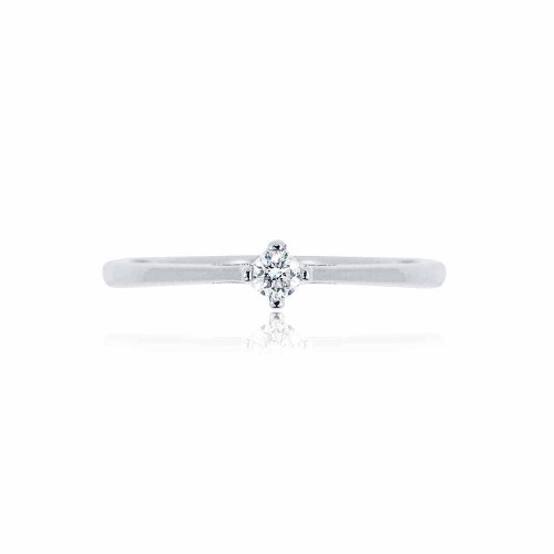 Gyémánt eljegyzési gyűrű - fehérarany - 2,5mm