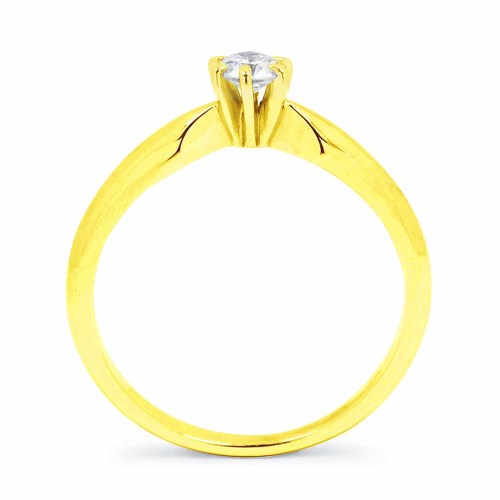 Arany eljegyzési gyűrű - 3,4-3,8mm gyémánt