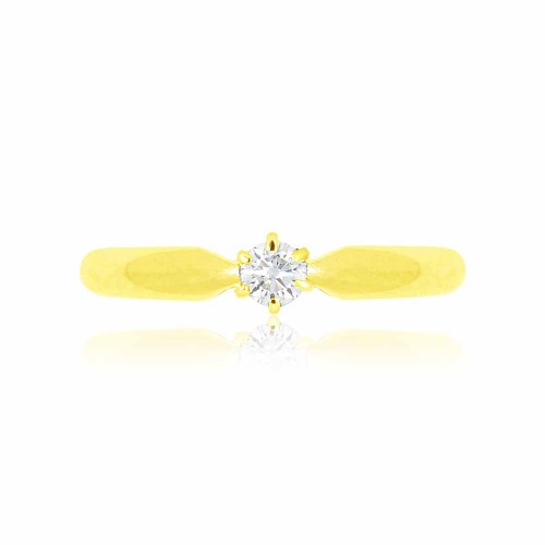 Arany eljegyzési gyűrű - 3,4-3,8mm gyémánt