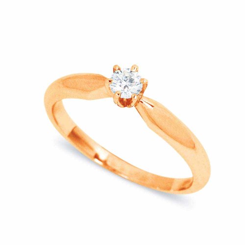 Rose arany eljegyzési gyűrű - 3,4-3,8mm gyémánt